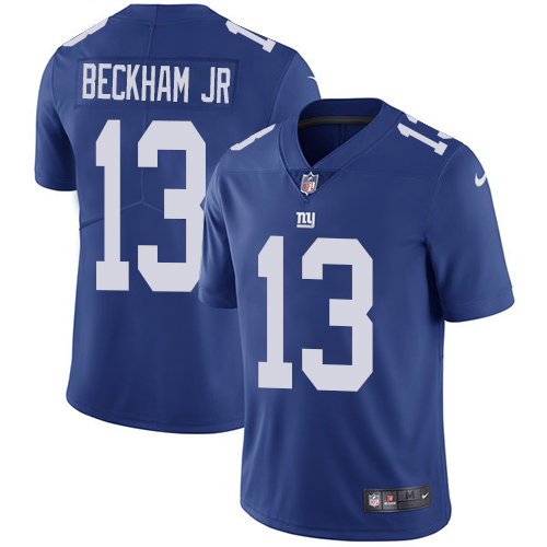 Nike Giants #13 Odell Beckham Jr Royal Blue Team Color Youth Stitched NFL Vapor Untouchable Limited Jersey - Click Image to Close